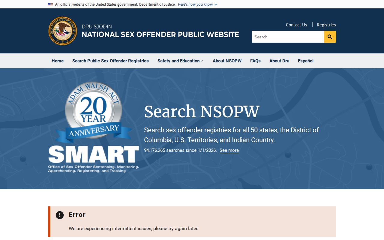 National search for a Skagit County sex offender check